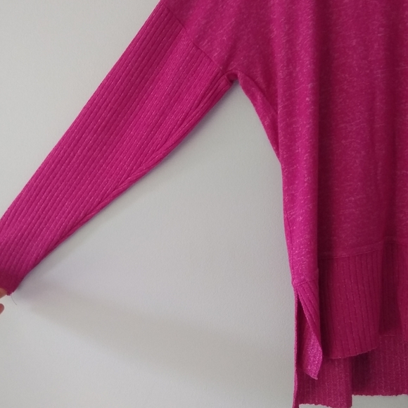 Per Se V-neck lightweight sweater, heathered pink, medium - Picture 3 of 10